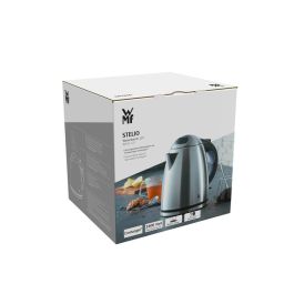 WMF Stelio 0413010012 Bouilloire électrique 1,2 L 2400 W Noir Acier inoxydable avec Indicateur de niveau, Arrêt automatique et Sécurité anti-chauffe à sec
