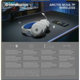 Casques avec Microphone SteelSeries Arctis Nova 7P Blanc