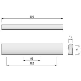 Q&Q Tirador Plastico Galax C96/192 L300 Cromo Ral