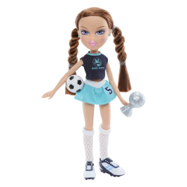 Bratz - Bratz Play Sportz Poupée Roxxi Footballeuse - Mannequin Sportif avec Accessoires - À partir de 6 ans