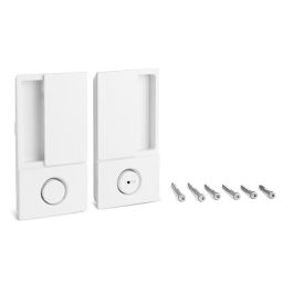 CERRAD/PICAP. MAGNETICOS Manilla Wave pour porte coulissante avec fermeture de salle de bain - Installation encastrée, disponible en Chrome Satiné, Noir Mat, Blanc Mat