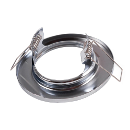 Aro Foco Downlight Circular Sara Acero 81mm Cromado