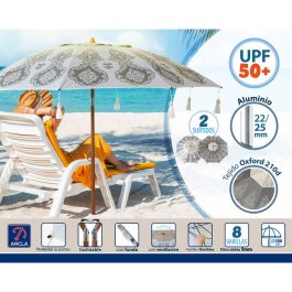 Parasol de plage Ø 180 cm SPF50+ Oriental