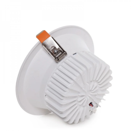 Downlight LED Circulaire 18W 2520Lm 4200K Anti-Reflet UGR19 IP20 Aluminium Blanc [HO-DL-AD-COB-18W-W]