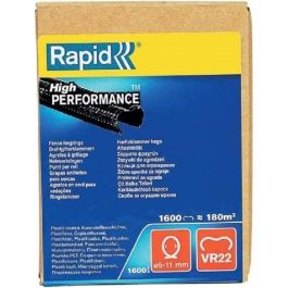 Rapid VR22 Agrafe pour treillis en fil métallique laminé noir, pour câbles de 5-11mm