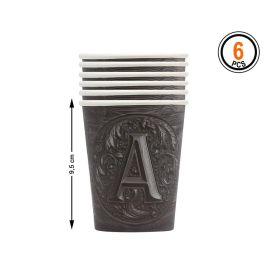 Pack de 6 verres en carton gothiques Letre A, 9.5 cm, pour fêtes d'Halloween et thématiques Precio: 9.8900004. SKU: B18MKF4Y9D