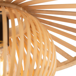 Lampe Suspendue Pembroke Pines SKD-P80114, Rotin, Style Naturel Boho-Chic