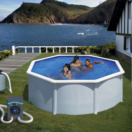 Gre Pompe à chaleur pour piscines petites jusqu'à 20 m³ - Puissance 2.5 kW - COP 5 - Faible consommation 0.5 kW - Débit min 2 m³/h