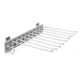 HERRAJES ALK Pantalonero Lateral Optima 9 Posiciones Cromo Izquierda Extraible 9 Perchas