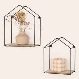 Étagère Max Home Fer Bois MDF 21 x 25 x 10 cm (6 Unités)