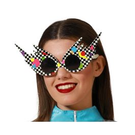 Gafas De Sol Disco, Lunettes de soleil rondes rétro-futuristes avec monture à carreaux et formes multicolores pour fêtes Precio: 10.6899996. SKU: B1C3BVJHQ5