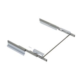 Emuca Coulisses pour table extensible et relevable Oplà Folding+39 M120, Aluminium, Inox anodisé