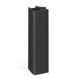 HERRAJES ALK - Zesio Angle Rigide pour Plinthe, H80/H100/H147/H164, Finition Argent/Blanc Mate, Noir Mate