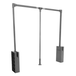 HERRAJES ALK Perchero Abatible Serie Óptima Grafito 830-1150Mm