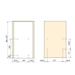 Emuca Chariot coulissant Supra avec fixation inférieure à fermeture amortie, module 400mm, acier, chromé