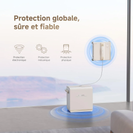 Dreame Station C1 Robot Lave-vitre avec Station Mobile, Gestion Automatique du câble, Protection Complète