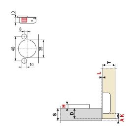 SALICE Silentia+ Bisagra Decelerante Ø35 Apertura 110° Acabado Titanio Cazoleta 13,5Mm Codo Recto Charnière Amortie