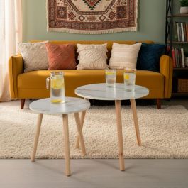 Jeu de 2 tables Max Home Blanc 48 x 45 x 48 cm