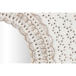 Miroir mural DKD Home Decor Blanc Naturel Indien Décapé 120 x 2,5 x 120 cm