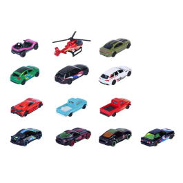 Majorette Coffret 13 Véhicules Neon Racer Set, 9 Modèles Classiques + 4 Édition Limitée Graffiti, Voitures Miniatures 1/64 en Métal, Pour Enfants dès 3 Ans