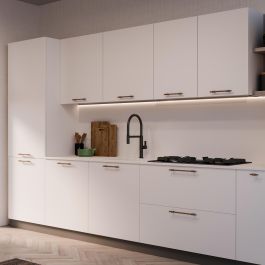 Emuca Lot de 5 poignées pour meubles Riad, L168mm, entraxe 128mm, Aluminium, Bronze