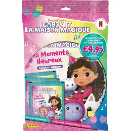 Panini Album de Stickers Collector Gabby's Dollhouse - 32 Pages avec Poster du Film et 192 Stickers Inédits