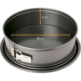 Birkmann Moule à gâteau avec base démontable, Acier au carbone antiadhérent, 28 x 28 x 9 cm