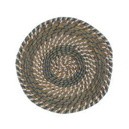 Dessous de plat Versa Bleu Blanc Textile Jacinthe d'eau 38 cm