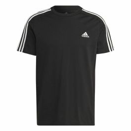 T-shirt à manches courtes homme Adidas Essentials Single 3 Bandas Noir