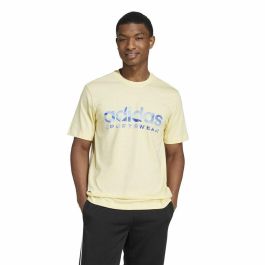 T-shirt à manches courtes homme Adidas House Of Tiro Summer Linear Graphic Jaune