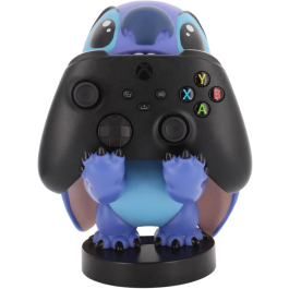 Exquisite Gaming Cable Guys - Figurine support universel Disney Stitch Smiley - Compatible manettes PS5, Xbox, Nintendo Switch et smartphones (câble USB inclus) - 20 cm