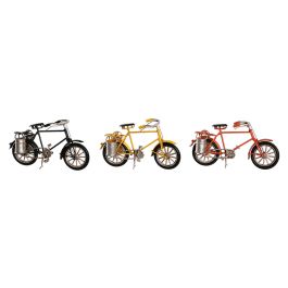 Figurine Décorative DKD Home Decor Jaune Noir Orange Bicyclette Vintage 16,5 x 5,5 x 9 cm (3 Unités)