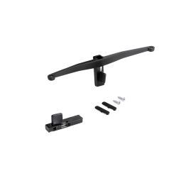 Emuca Lot de consoles pour 5 étagères en bois pour structure Zero, planches non incluses, Zamak, Peint en noir texturé