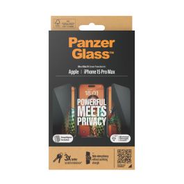 PanzerGlass Protection d'écran Verre Trempé Confidentialité pour iPhone 15 Pro Max - Ultra-Wide Fit avec EasyAligner