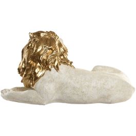 Figurine Décorative Home ESPRIT Blanc Doré Lion 80 x 36 x 39 cm
