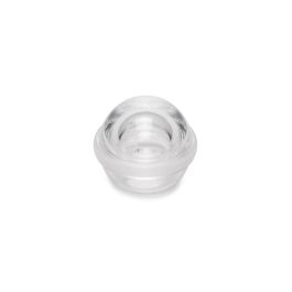 Lot de 6 butées de porte hémisphériques adhésives, fixation au sol, Plastique, Transparent