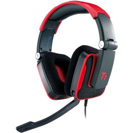Thermaltake Tt eSPORTS Shock Casque Gaming Filaire avec Microphone Démontable, Noir et Rouge, Réponse 20-2000 Hz, 3.5 mm