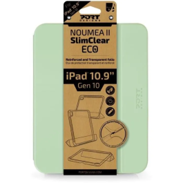Port Designs - Étui Folio Slimclear NOUMEA II pour iPad 10.9 & 11" (10e/11e Génération) - Protection Transparente contre les Chocs - Vert