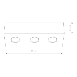 Lampe de Plafond Carson Blanc 3xGU10 MIM-5575