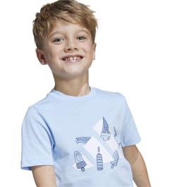 T shirt à manches courtes Enfant Adidas Lk Ice Bleu Bleu ciel M