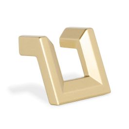 Giusti Poignée de meuble Zamak Modèle Celso, Finitions Noir Mat et Or Satiné, Entraxe 32 mm