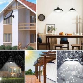 Lumisky WAREN Lampe Suspendue Solaire Double Ø18 cm Metal Noir LED Blanc Froid