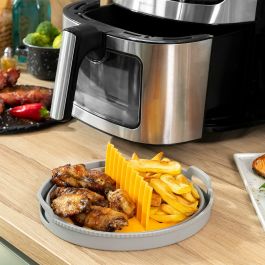 Pack Friteuse à Air avec Balance et Panier en Silicone Pliable pour Friteuses à Air InnovaGoods