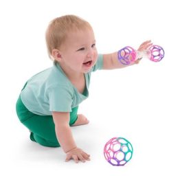 Bright Starts Set de cadeau O'Ball pour fille avec hochet et O'Ball - Rose, violet, turquoise - BRI0074451998353