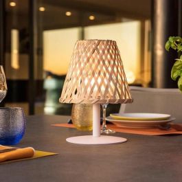 Lumisky Lampe de table sans fil Ibiza H26 cm Bambou naturel LED blanc cálido y blanco LUM3760093544504