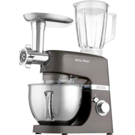 Sencor Robot Pâtissier STM 6377CH - 1000 W, Bol Inox 4.5L, Batteur Pétrisseur FLEXI, Hachoir, Mixeur, 6 Ans Garantie, 5 Accessoires, Éclairage LED