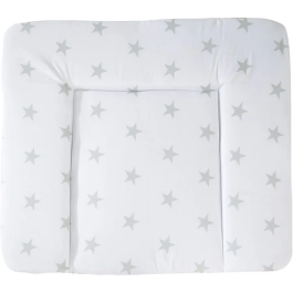 Roba - Little Stars - Matelas à langer 85 x 75 cm - Blanc étoiles grises - Polyester et coton