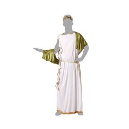 Déguisement Adulte Romain Homme pour Carnaval - Costume Romain Tunique Cinturón Diadema - Blanc - Taille XL