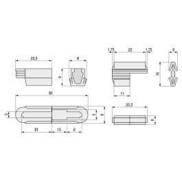 DUVER Connecteur Ovvo Fijo 9X21 (2 Kits) 100 Kits