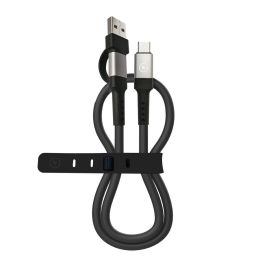 Câble USB A vers USB-C Muvit for Change Noir